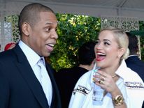 Rita Ora and Jay Z at a Roc Nation awards party