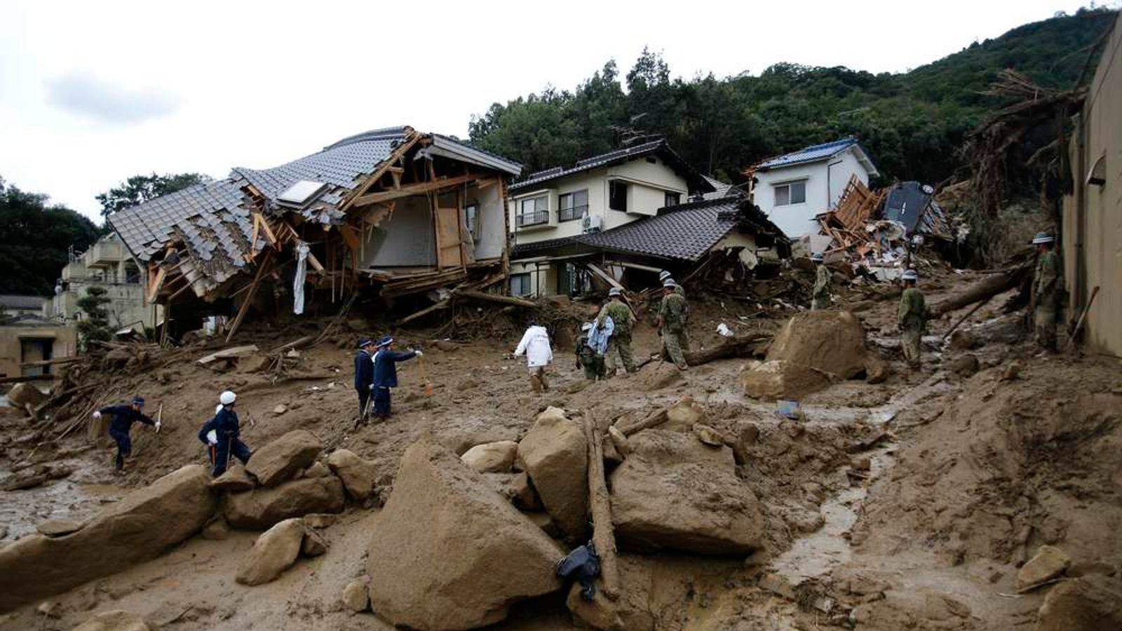 Japan Mudslides Kill At Least 36 People