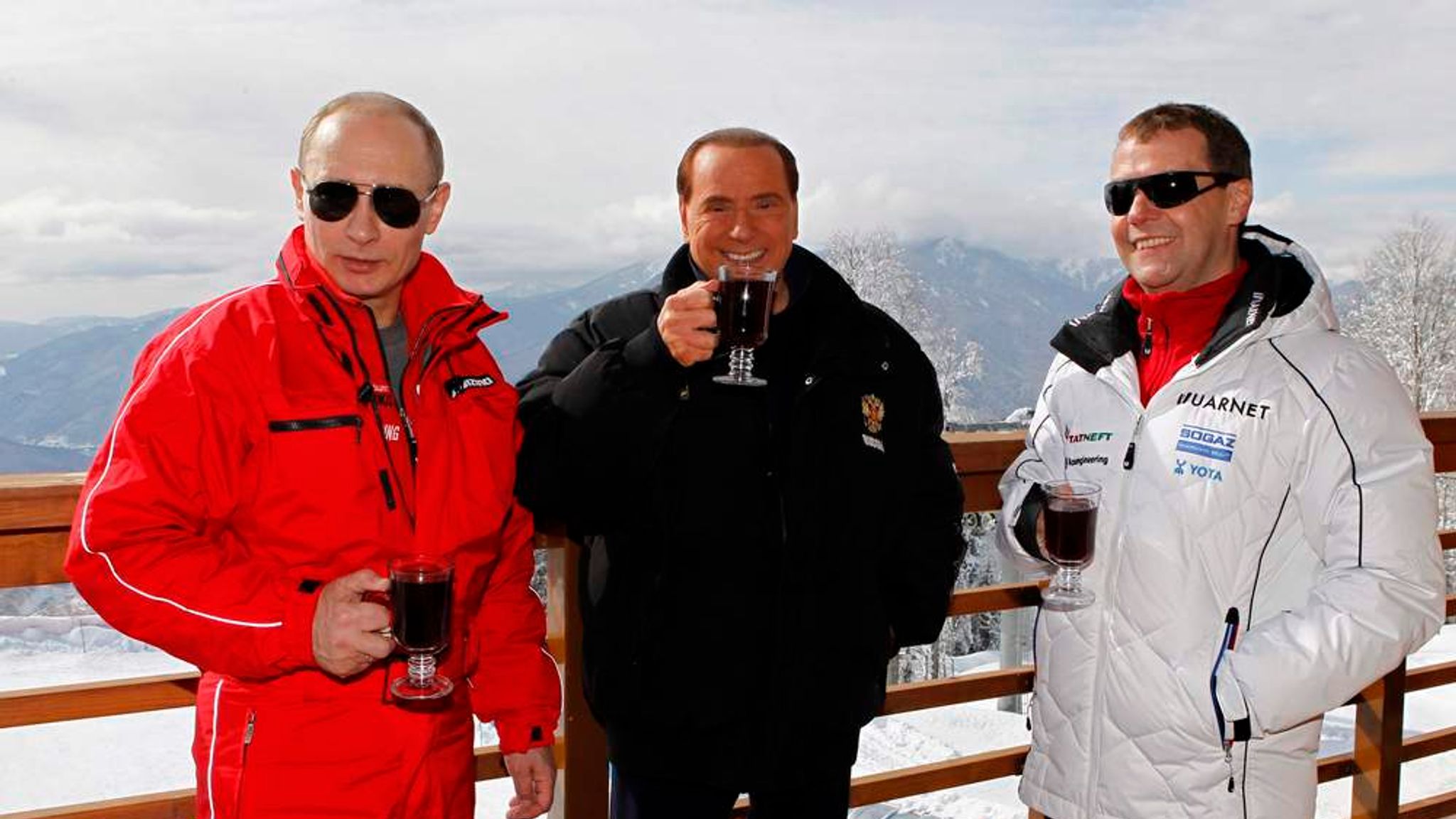Путин и Берлускони Алтай