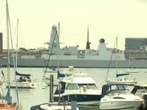 Royal Navy Type 45 Destroyers docked in Portsmouth