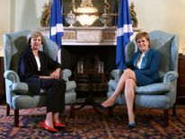 Prime Minister Theresa May (left) and Scotland&#39;s First Minister Nicola Sturgeon