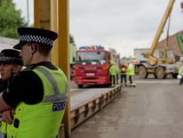 West Midlands Police said a wall had collapsed at the recycling site in Nechells