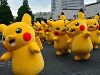 The game features the iconic Pokemon character Pikachu