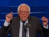 Bernie Sanders backs Hillary Clinton at the DNC