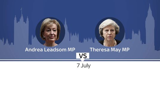 Conservative leadership contenders Andrea Leadsom and Theresa May