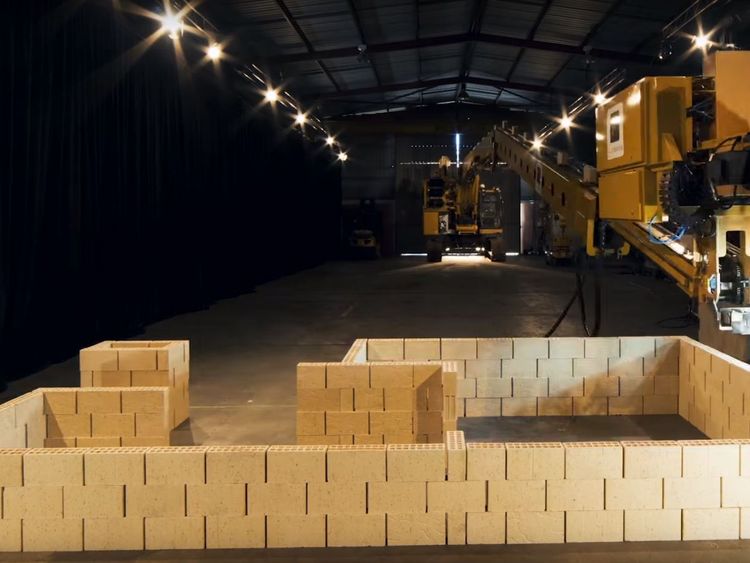 The robot can construct a house in about two days
