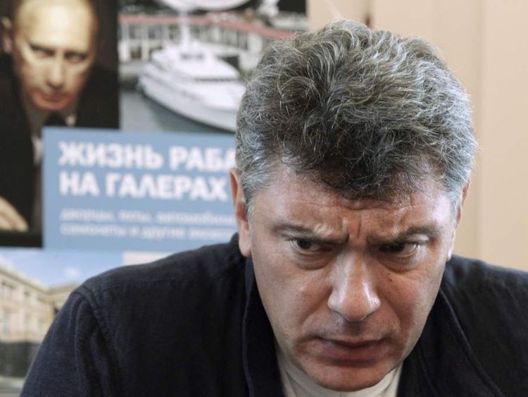Opposition leader Boris Nemtsov presents "The Life of a Galley Slave"