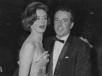Brian Rix and his wife Elspet Gray at a ball in London in 1962