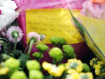 Flowers are left at The Stow in Harlow, after a 40-year-old Polish man has died of head injuries following an unprovoked attack outside a takeaway. PRESS ASSOCIATION Photo. Picture date: Wednesday August 31, 2016. The possible hate crime murder of a Polish man has prompted the imposition of an order which stops potential trouble-makers from congregating. See PA story POLICE Harlow. Photo credit should read: Chris Radburn/PA Wire