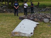 The section of MH370 wing washed up on Reunion island