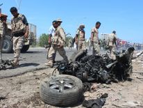 Aden has been the target of many jihadist attacks, such as this car bomb in May