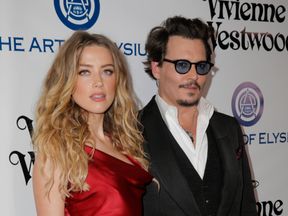 Amber Heard and Johnny Depp in January this year