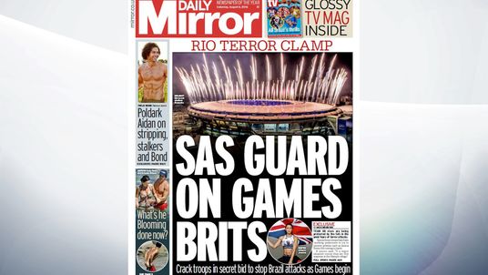 The Daily Mirror says British Olympians are being guarded by special forces troops