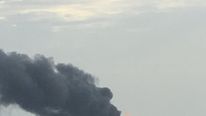 Smoke billows from the Cape Canaveral launch site. Pic: @GirlieToNerdy