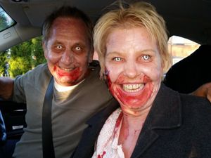 Police called to M62 'assault' find extras dressed as zombies Police called to M62 'assault' find extras dressed as zombies