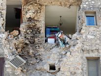 Walls collapse exposing the inside of a home