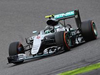 Mercedes driver Nico Rosberg on track during the Formula One Grand Prix of Japan at Suzuka Circuit which he won to lengthen his drivers' championship lead
