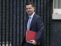 British Northern Ireland Secretary James Brokenshire arrives at 10 Downing Street arrives in central London on October 24, 2016. British Prime Minister Theresa May will meet the first ministers of Scotland, Wales and Northern Ireland in London, where she will face calls for each region to vote on the government's Brexit plans. / AFP / DANIEL LEAL-OLIVAS (Photo credit should read DANIEL LEAL-OLIVAS/AFP/Getty Images)