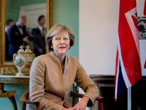 Theresa May in Copenhagen for discussion with the Danish counterpart