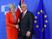 The PM, pictured with Jean-Claude Juncker, admits there may be &#39;difficult moments&#39; ahead