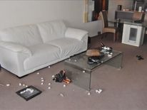 An image of Gable Tostee&#39;s flat after Ms Wright had fallen to her death