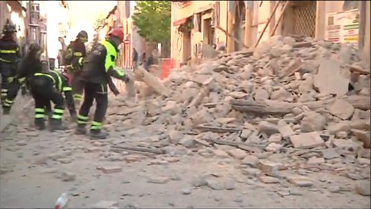 Rubble from Italian earthquake