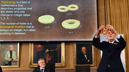 Thors Hans Hansson (R) uses a pretzel to explain the win 