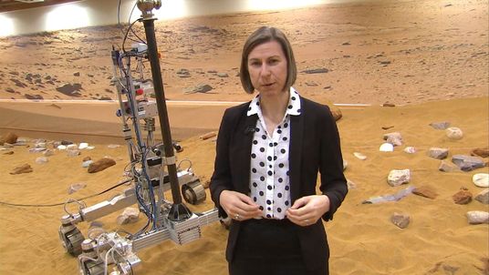 Space scientist Liz Seward at the Airbus in Stevenage to discuss the Exomars mission