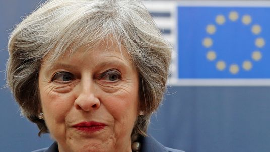 Prime Minister Theresa May arrives at the EU Council headquarters for a European Union leaders summit in Brussels, Belgium October 20, 2016