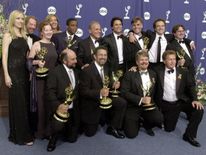 The cast and crew of The West Wing at the 2000 Primetime Emmy Awards