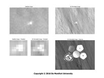 Scientists created a simulation of sunlight reflecting off Beagle 2. Picture: Demontfort University