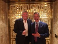 Donald Trump meets Nigel Farage in New York. Pic @nigel_farage