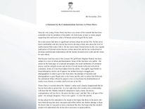A Statement by the Communications Secretary to Prince Harry