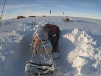 Halley Research Station in Antarctica