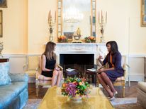 First Lady Michelle Obama meets Melania Trump. Pic: White House Flickr