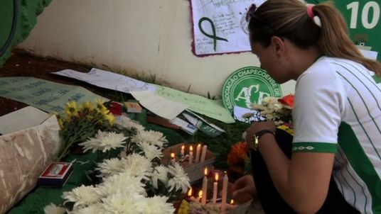 A vigil for those who died aboard the fatal flight carrying the Chapecoense team.
