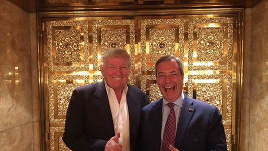 Donald Trump meets Nigel Farage in New York. Pic @nigel_farage