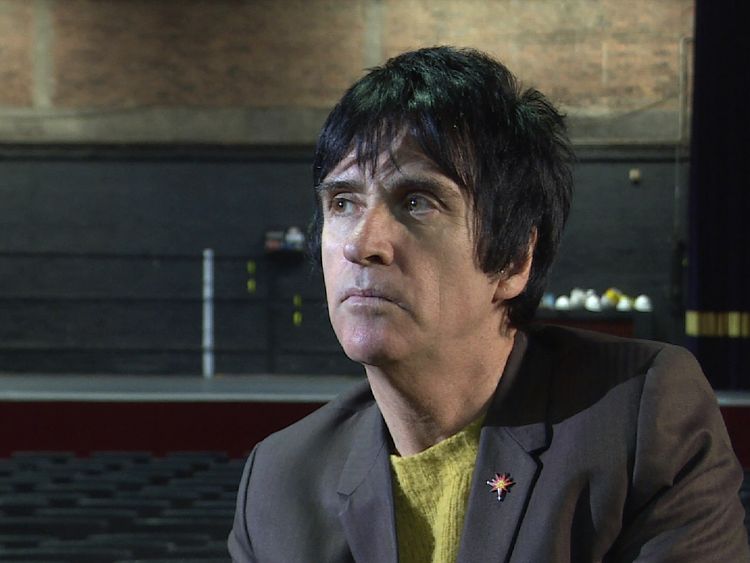 Johnny Marr speaks to Sky News in Manchester&#39;s Apollo venue