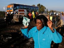 A woman expresses her distress at the tragedy