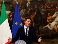 Italian Prime Minister Matteo Renzi announces his resignation