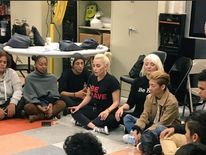 Lady Gaga at the Harlem&#39;s Ali Forney Center for homeless LGBT youth