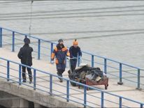 Wreckage and personal items recovered from the crash site