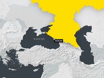 The plane went down near Sochi