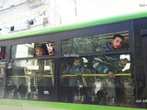 The buses were heading for Idlib, west of Aleppo