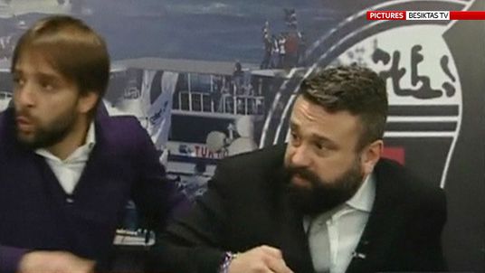 Besiktas TV's live coverage inside Vodafone Arena is halted by blast