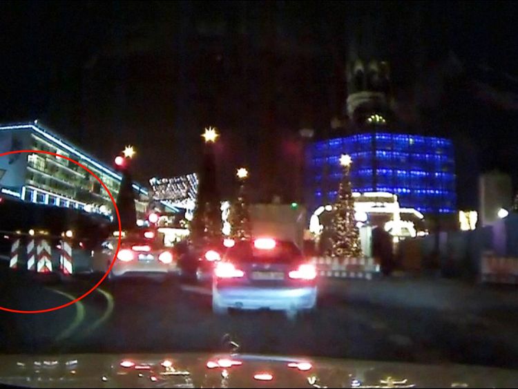 Video shows lorry racing into Berlin Christmas market in deadly attack