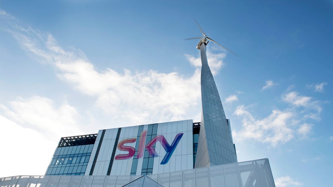 Sky logo on studios