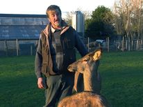 Farmer Kenny Gracey  with some of his animals