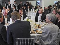 Michael Flynn (L) and Vladimir Putin at a Moscoq banquet in December 2015