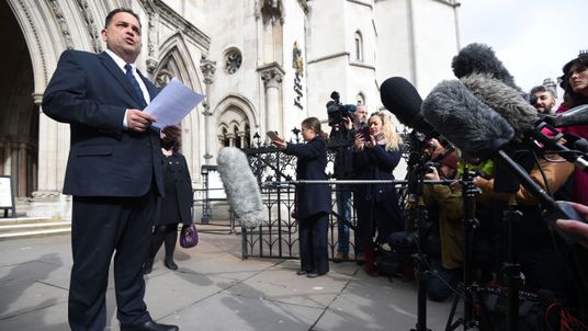 Managing Director of Tui Nick Longman outside the Royal Courts of Justice in London